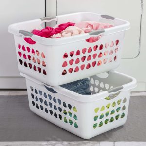 Sterilite 2 Bushel Ultra Laundry Basket Plastic Adult, White