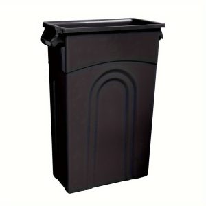 23 Gallon Black Heavy Duty Plastic Recycling Bin, Durable