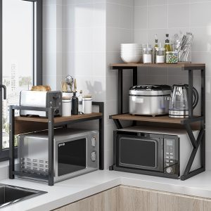 Kitchen Double Shelf Storage Table Top Oven Shelf Shelf Thickened Counter Top Kitchen Microwave Shelf